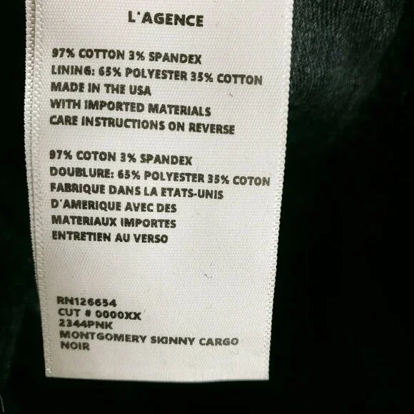 L’AGENCE MONTGOMERRY Skinny Cargo Pants Ankle Zip - Picture 10 of 11